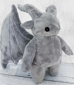 Cute custom gargoyle plush stuffed animal by Rhi and D Dept.